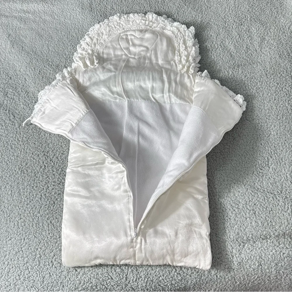 Vintage Luxurious White Baby Sleeping Bag Bunting‎